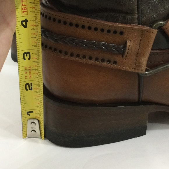 Quincy Cowgirl Cowboy Western Boho Brown Braided Buckle Square Toe Boots - Picture 15 of 15